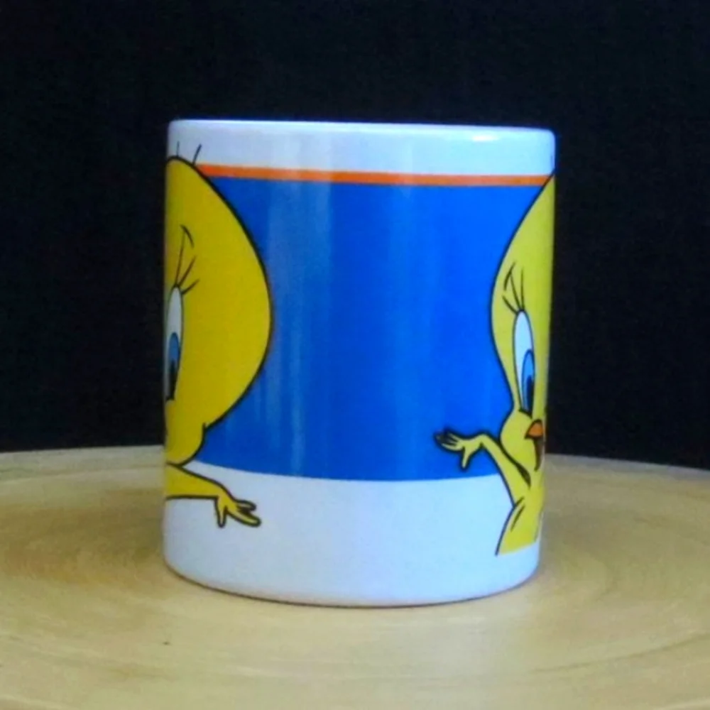 NEW Gibson Cup Tweety Bird Delight WB Character Graphic Ceramic 11oz Coffee Mug